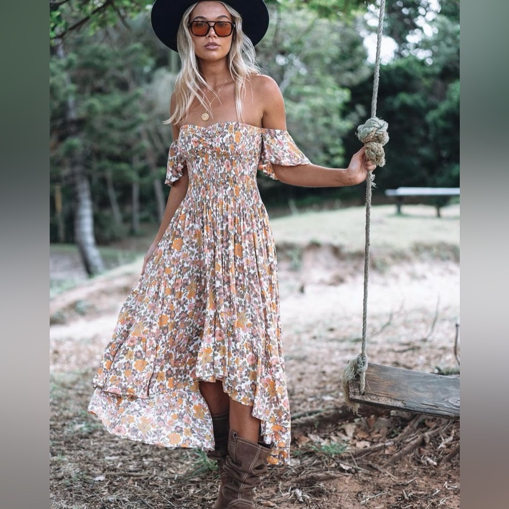 Barefoot Blonde Eva Dress Sunrise Floral